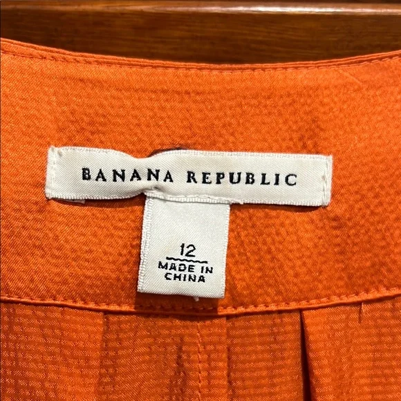 Banana Republic Silk Elegant Orange Wrap Dress - Picture 3 of 12